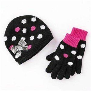 Jumping Beans Girls Hat and Glove Set